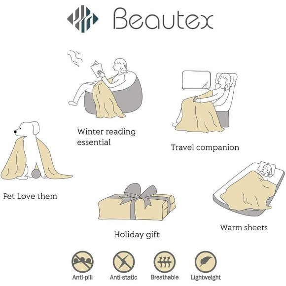 New Sherpa Buffalo Plaid Christmas Throw Blanket, Fuzzy Fluffy Soft Cozy Blanket - Picture 9 of 9